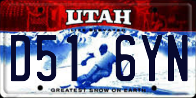 UT license plate D516YN