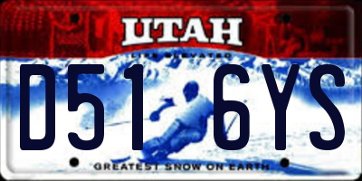 UT license plate D516YS
