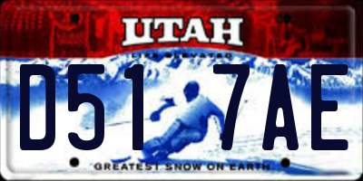 UT license plate D517AE