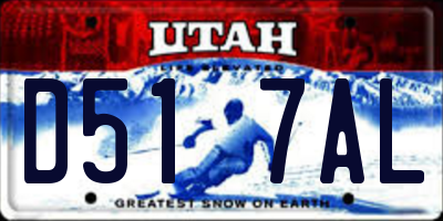 UT license plate D517AL