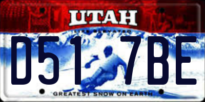 UT license plate D517BE