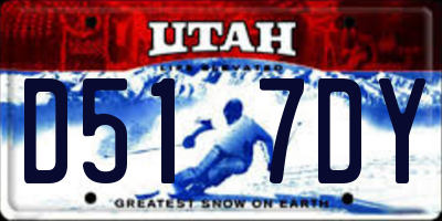 UT license plate D517DY