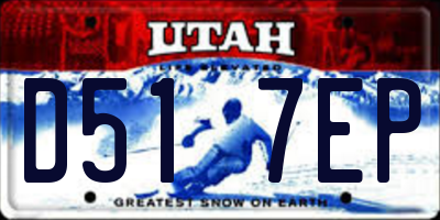 UT license plate D517EP