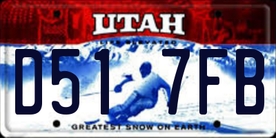 UT license plate D517FB