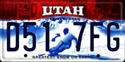 UT license plate D517FG