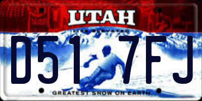 UT license plate D517FJ