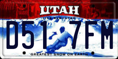 UT license plate D517FM