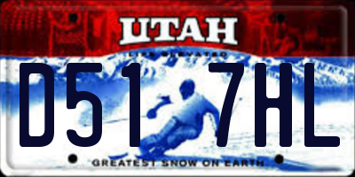 UT license plate D517HL