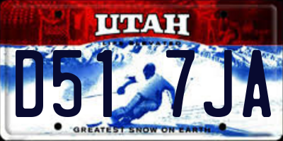 UT license plate D517JA