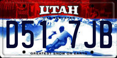 UT license plate D517JB
