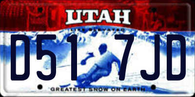 UT license plate D517JD