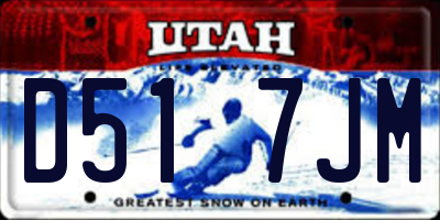 UT license plate D517JM