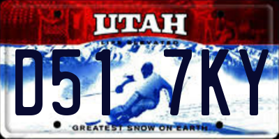 UT license plate D517KY