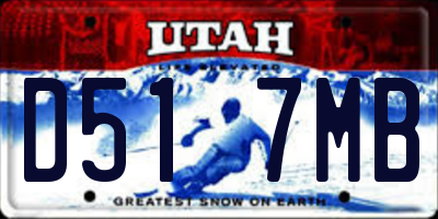 UT license plate D517MB