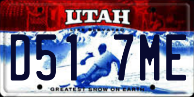 UT license plate D517ME
