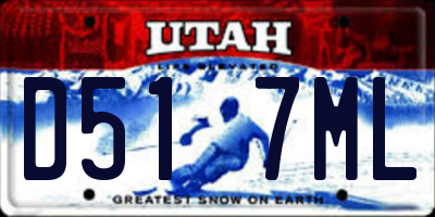 UT license plate D517ML