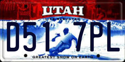 UT license plate D517PL