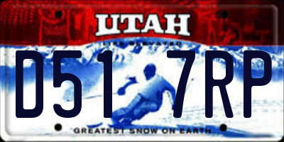 UT license plate D517RP