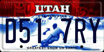 UT license plate D517RY