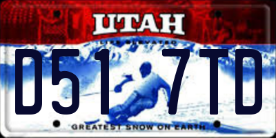 UT license plate D517TD