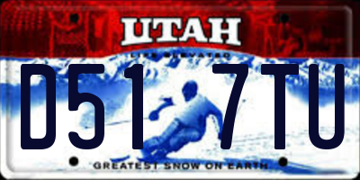 UT license plate D517TU