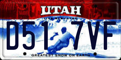 UT license plate D517VF