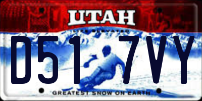 UT license plate D517VY