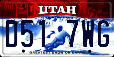 UT license plate D517WG