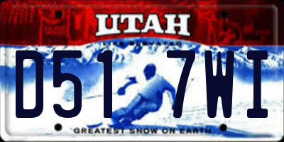 UT license plate D517WI
