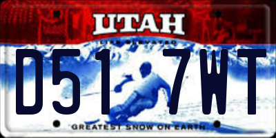 UT license plate D517WT