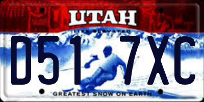 UT license plate D517XC