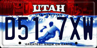UT license plate D517XW