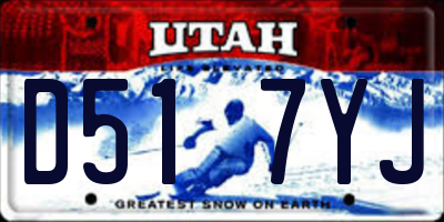 UT license plate D517YJ