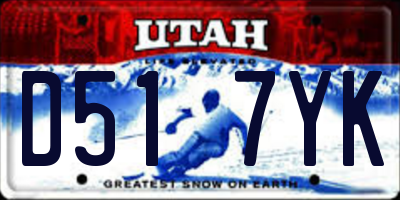 UT license plate D517YK