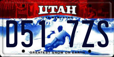 UT license plate D517ZS
