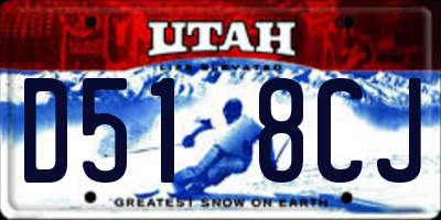UT license plate D518CJ
