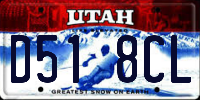UT license plate D518CL