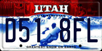 UT license plate D518FL