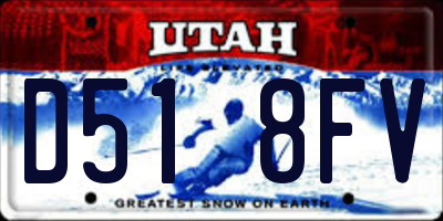 UT license plate D518FV