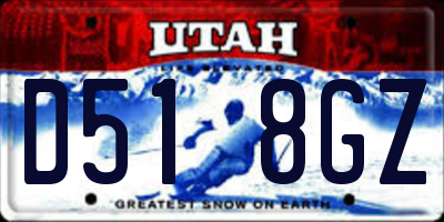 UT license plate D518GZ