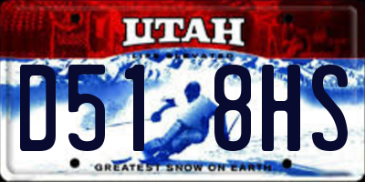 UT license plate D518HS
