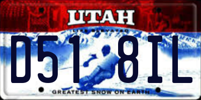UT license plate D518IL