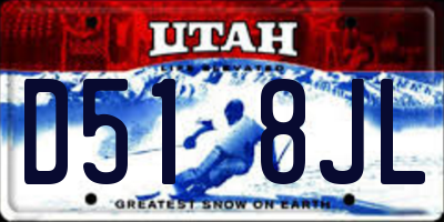 UT license plate D518JL