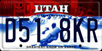 UT license plate D518KR