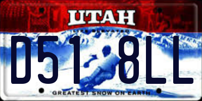 UT license plate D518LL