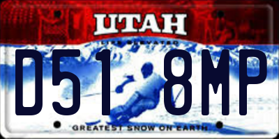UT license plate D518MP