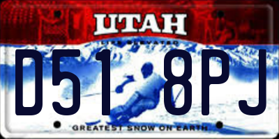 UT license plate D518PJ