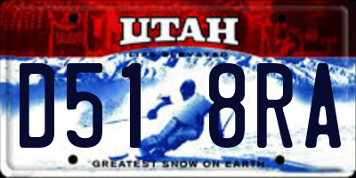 UT license plate D518RA
