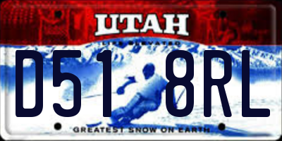 UT license plate D518RL