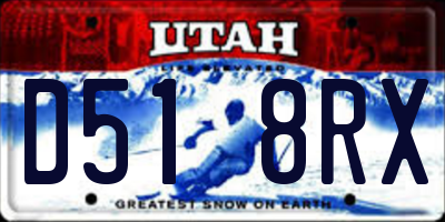 UT license plate D518RX